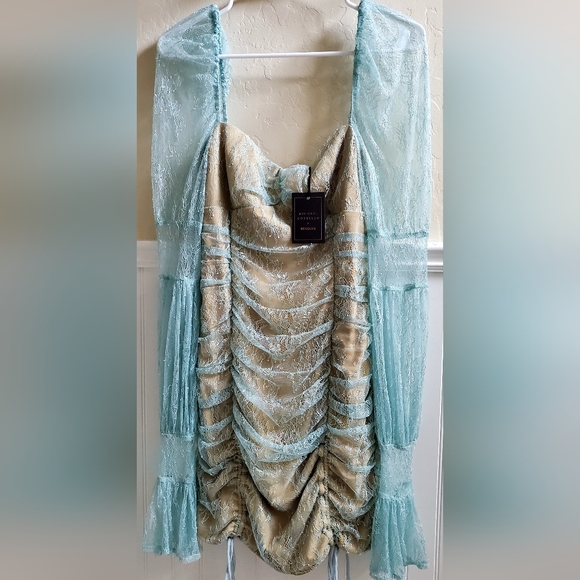 x REVOLVE Isadora Mini Dress in Baby BlueMichael Costello - Picture 4 of 4